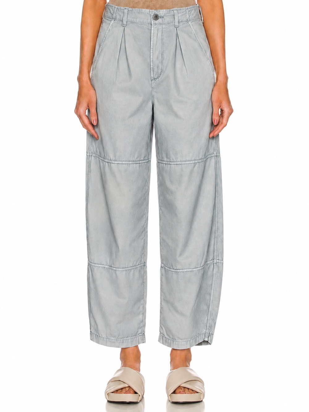 Citizens of Humanity Hadley Curved Surplus Barrel Pants Blue Grey